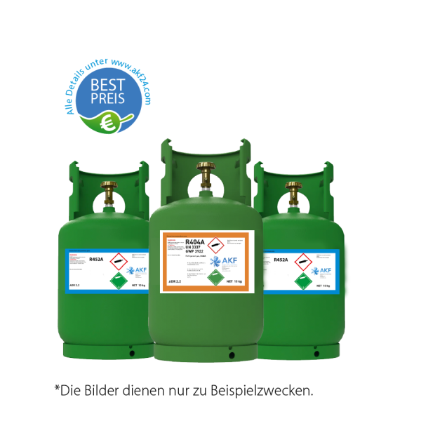 R404A Kältemittel 10 kg Mehrwegzylinder mit 1/4'' SAE Anschluss – AKF24